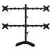 EZM Basic Quad 4 LCD LED Monitor Mount Stand Free Standing with Grommet Mount Option Holds Up to 27" Widescreen Displays(002-0015) primary