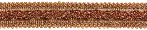 DecoPro RUST GOLD Baroque Collection Gimp Braid 3cm Style# 0125BG Color: CINNAMON TOAST - 6122 (Sold by the Yard (1 Yard = 91cm / 3ft / 36")