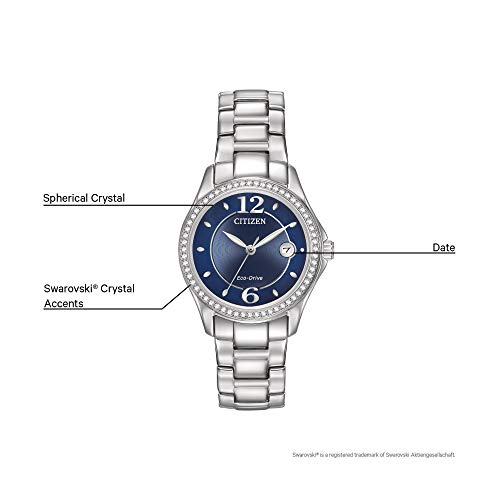 Citizen Eco-Drive Classic Quartz Womens Watch, Stainless Steel, Crystal,  Silver-Tone (Model: FE1140-86L) | Pricepulse