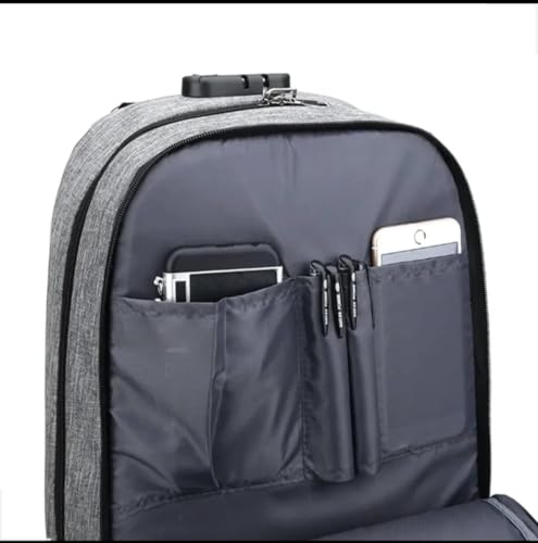 Mochila Executiva Antifurto Masculina Feminina Impermeável com Cadeado e Entrada USB – Para Notebook até 15,6” Trabalho Viagem Escola