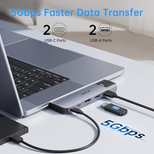 USB C Adapter HDMI Hub for MacBook Pro/Air M1M2M3 2023 2022 2021 13