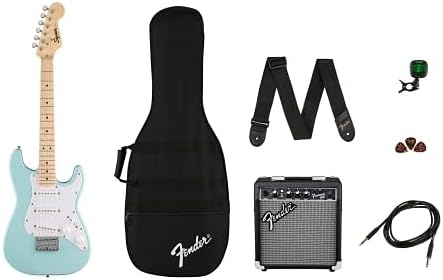 Fender Squier Electric Mini Stratocaster Daphne Blue Pack with Amp and