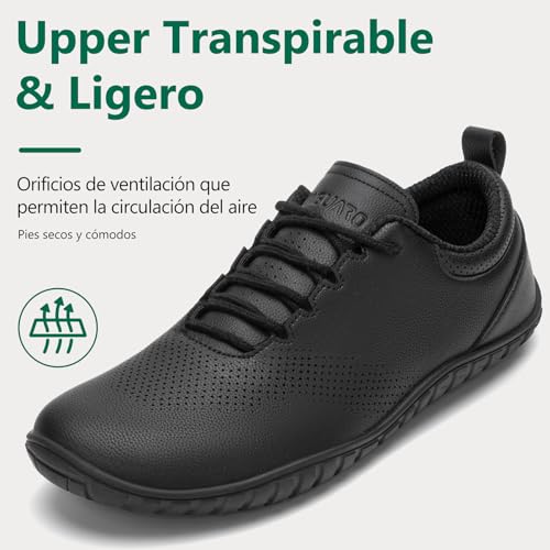 SAGUARO Zapatillas Barefoot Hombre, Calzado Minimalista Ligero con Puntera Ancha & Zero Drop para Caminar al Aire Libre Casual, Tallas 39-48