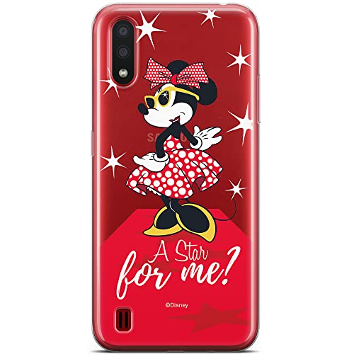 Funda para teléfono móvil de ERT GROUP para Samsung A01 Original y con Licencia Oficial de Disney con diseño Minnie 044 Perfectamente Adaptada a la Forma del teléfono móvil, parcialmente Transparente