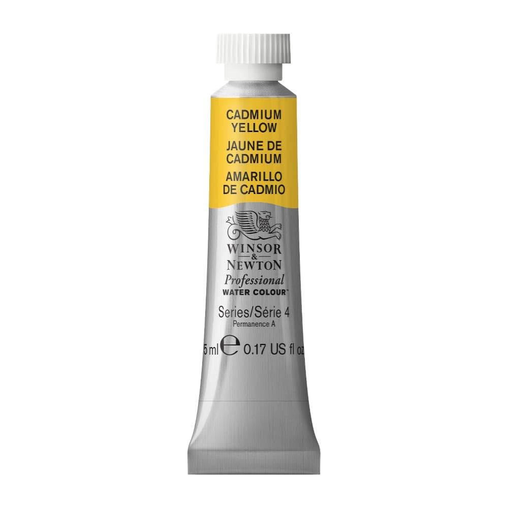 Winsor & Newton 102108 5 ml Tube Professional Water Colour, Cadmium Yellow — image 1