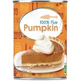 100% Pure Pumpkin Puree, 15 oz Can, Unsweetened Canned Pumpkin for Baking and Cooking