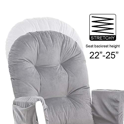 Paddie Glider Rocker Replacement Cushions Cover Set Velvet Washable for