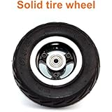 L-faster 6 Inch Scooter Wheel 6x2 Wheel with Air Tire Or Solid Tire Metal Hub with 608 Bearings 8mm Axle Hole Trolley Cart Wheel (Solid Wheel)