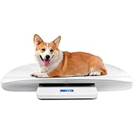 ONETWOTHREE Digital Pet Scale to Measure Dog and Cat with 3 Weighing Modes(kg/oz/lb), 220 Pound (lbs) Capacity with Precision of 0.35OZ,3Colors3Sizes(White 23.6,Blue 27.5,Black 25.6 17.7inch)