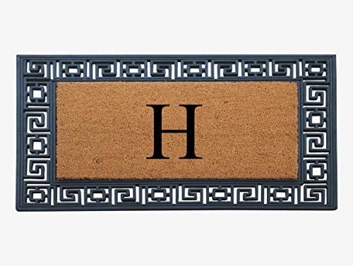 A1 Home Collections A1HC Monogrammed Outdoor Entry Mat 24x36, Natural Rubber &…