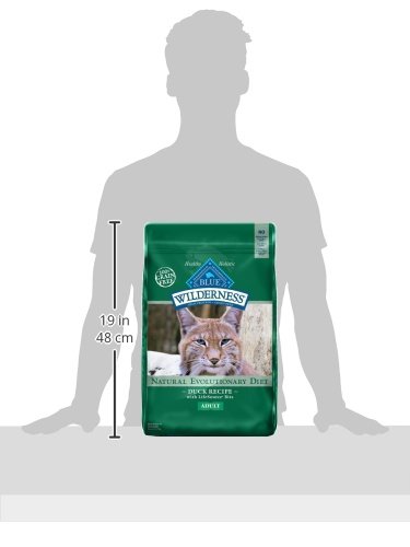 BLUE BUFFALO WILDERNESS HEALTHY ADULT DRY CAT FOOD, SUPPORTS HEALTH AND WELLNESS, HIGH-PROTEIN & GRAIN-FREE, DUCK, 11-LB BAG