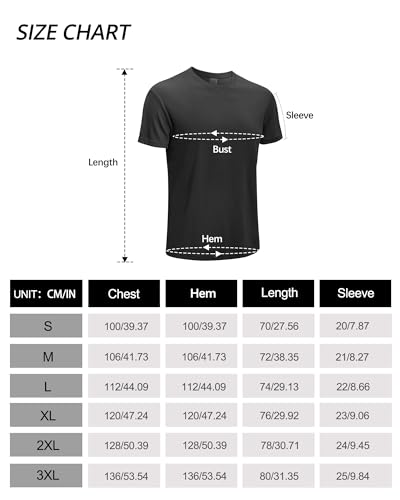 MEETWEE Men's Tank Top Short Sleeve T-Shirt for Men, Summer Sports for Gym Fitness Quick Drying Breathable Functional Training T-Shirt