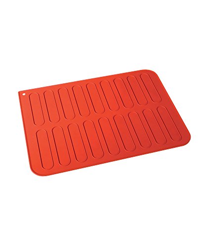 Martellato 30TE3001R Silicone Mat for Eclairs, 30 x 40 cm, Red