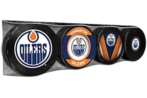 Edmonton Oilers Officially Licensed 4-Pack Hockey Puck Collection
