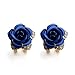 Hot Sale! Paymenow Women Girls Rose Rhinestone Small Earrings Fashion Eardrop Jewelry with Summer Dress (Blue)