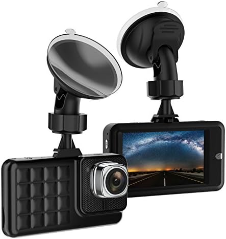 Dash Cam, Camera for Cars with Full HD 1080P 170 Degree Super Wide Angle Cameras, 3.0" TFT Display, G-Sensor, WDR, Loop Recording (Black) (.)