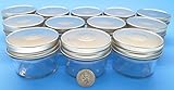(Set of 12) 4 oz Mason Jars with Smooth Sides -Easy to Label with Silver Finished Safety Button Lids, Regular Mouth