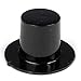 Bulk Package of 288 Miniature Black Acrylic Top Hats for Crafting, Embellishing and Creating