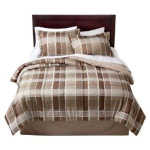 Amazon.com: Twin Bed in a Bag Comforter Set Tan & Brown ...