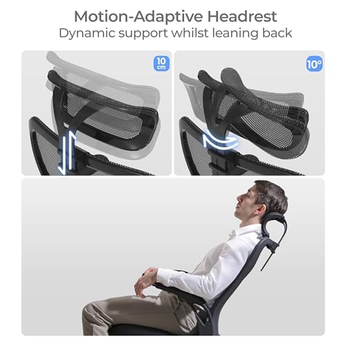 Tervo Model U | Folding Office Chair for Small Spaces | Ergonomic Design with High Rebound Mesh | Computer Desk Chair for Gaming | For Adults & Kids | Foldable & Compact with Flip Up Arms