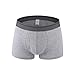 Men's Solid Color Underwear Boxer Shorts Cotton Panties Underpants (XL, Light Grey)
