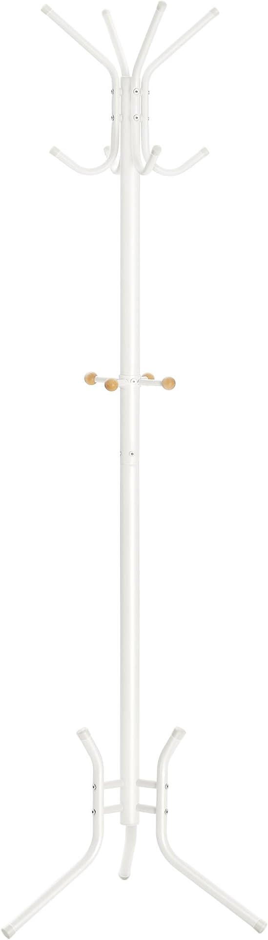 SONGMICS Coat Rack Stand Pearl White 12 Hooks 178 cm RCR017W01