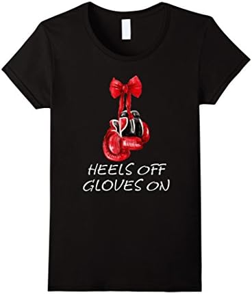Womens Heels Off Gloves On Women Boxing T-Shirt Female Boxer XL Black