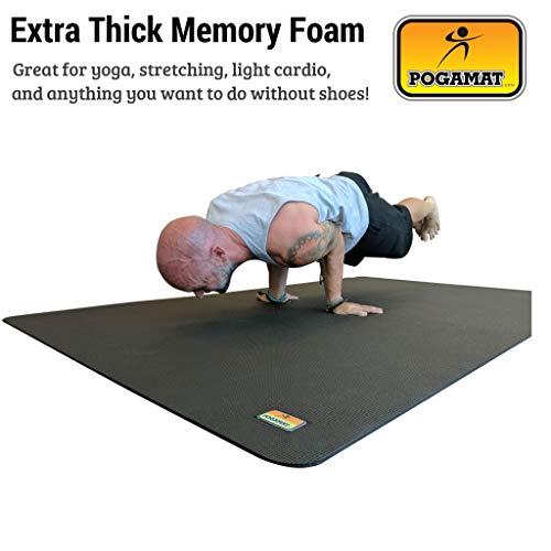 POGAMAT Large Yoga Mat and Thick Stretching Mat 8 ft X 4 ft x 8mm