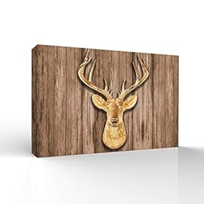 Wall26-Canvas Wall Art-Deer Animal Horn -Giclee Painting Wall Bedroom Living House Decoration Home Art - 12x18 inches