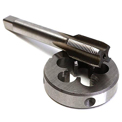 1/2-28 UNEF 5/8-24 UNEF Hand Tap Round Die Cut HSS Right Hand Tapping Tool Set for Metal Woodworking Tap Die Tools Set