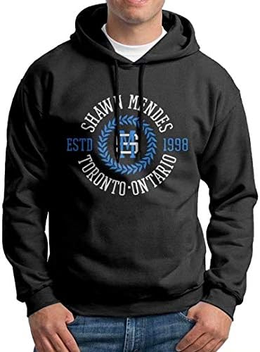 WarmWinHoodie Man Shawn Mendes Sweater Young Comfortable Drawstring Music Sweater Black