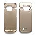 S6 Edge Battery Case,caka [Newest Version] 4200 Mah Backup External Battery Charger Case for Samsung Galaxy S6 Edge Rechargeable Power Bank Case,portable Backup Power Bank Case with Kickstand - (Gold)