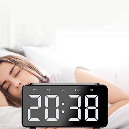 【Upgrade】 Canbrake Digital Clock Radio with Battery Backup,Bluetooth Speaker FM Clock Radio