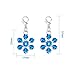 10pcs Mixed Christmas Snowflake Zinc Alloy Enamel Pendants with Brass Lobster Claw Clasps, 37mm, Hole: 3mm