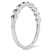 0.10 Carat (ctw) Sterling Silver Round Blue Diamond Ladies Anniversary Wedding Stackable Band Ring 1/10 CT