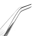 uxcell 2 Pcs 5.5-Inch Stainless Steel Tweezers with Curved Pointed Serrated Tip
