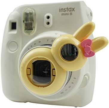 Alohallo Close-Up Lens with Rabbit Self-Portrait Mirror for Fujifilm Instax Mini 9/ Mini 8/ Mini 8 +Mini 7S Instant Camera (Yellow)