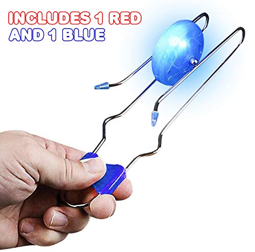 ArtCreativity Retro Light Up Gyro Wheels Toy- 2, 8.5 Inch Gyroscope Rail Twisters, Kids Classic Vintage Nostalgia Yoyo Sensory Fidget Toys, Christmas stocking stuffers for kids, Gift for boys & Girls,
