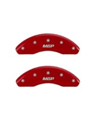 Automotive Parts and Accessories: MGP Caliper Covers 20107SMGPRD MGP Engraved Caliper Cover with Red Powder Coat Finish and Silver Characters, (Set of 4) - MGP Caliper Covers