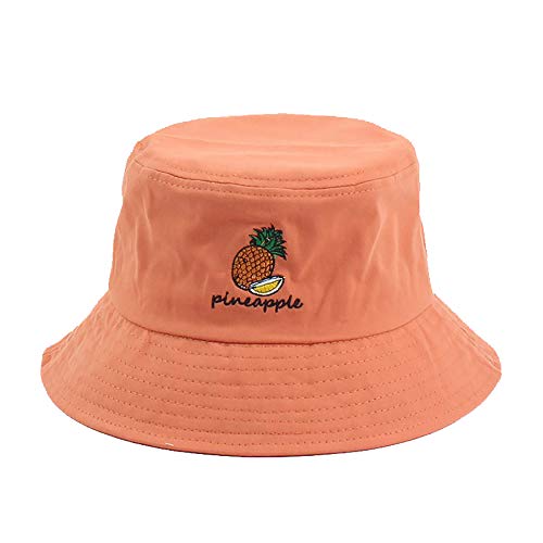 Fruchtstil Baumwolle Bestickt Buschhut Fischerhüte Freizeit Anglerhut Unisex Zum Wandern Camping Reisen Angeln