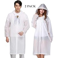 Swelt Rain Poncho, 2 Pcs Rain Ponchos for Women and Men Environmentally Friendly Waterproof Portable for Adults