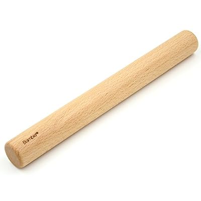 Bamber French Rolling Pins for Baking, Dough Roller, Non-stick, Easy to Grip, Eco-friendly and Safe, Sleek and Sturdy - Beechwood