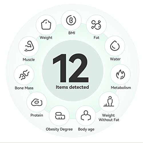 Smart Scale for Body Weight-with APP Digital Bathroom Scale, Precise Measurement Bluetooth Body Fat Scale, Heart Rate Monitor, Body Fat Measurement Device, Rechargeable Smart Scale