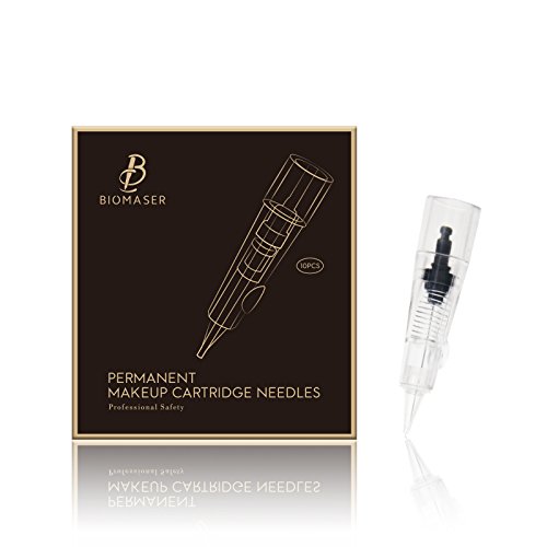 Cartridge Needles â€“ BIOMASER 10PCS Sterilized Permanent Makeup Cartridge Needles Tattoo Needle Fits for Permanent Makeup Machine Pen T100 P1 X1 for Eyebrow Eyeliner Lip Contour(1R-0.3MM)