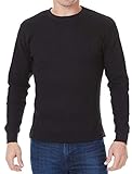 Unique Styles Mens Thermal Top Heavyweight Long Sleeve Waffle Weave Crew Neck