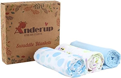 Swaddle Blankets - Hypoallergenic and Multifunctional Muslin Cotton Baby blankets - Set of 3