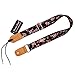 MUSIC FIRST Original Design “Rosa Multiflora in Black” Soft Muslin & Genuine Leather Ukulele Strap Ukulele Shoulder Strap
