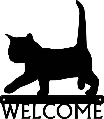 The Metal Peddler Black Cat #02 Welcome Sign: Kitten
