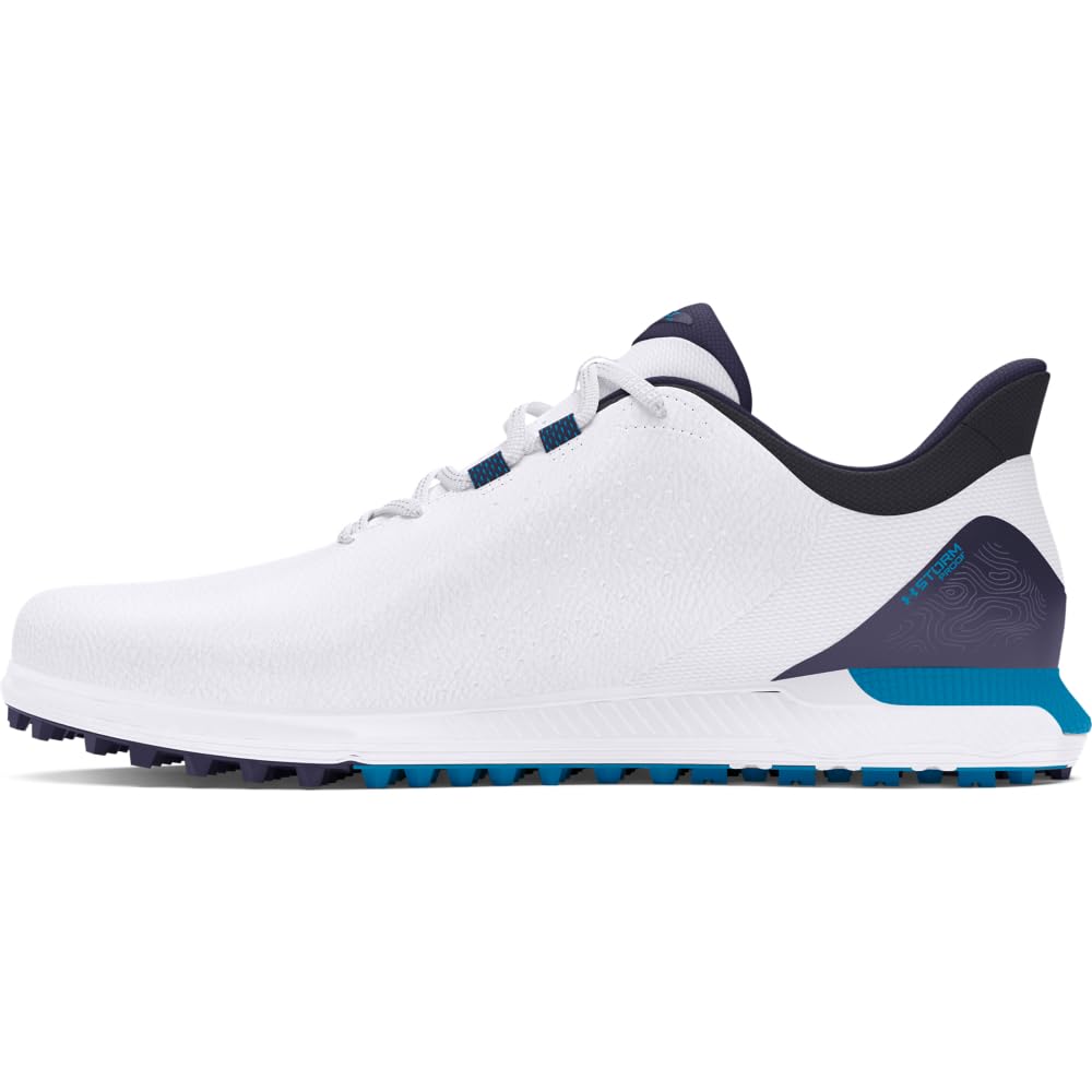 Under Armour Men’s Drive Fade Spikeless, (100) White/Capri/Midnight Navy, 8, US