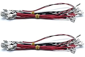 Arcity 2 Pcs Arcade Cable Wire LED Button Power Cable Daisy Chain 0.250 Inch /6.3mm Terminals Jumper Wire Harness Lighted Up 20 LED Arcade Buttons for USB Encoder, MAME, Arcade1Up, Raspberry Pi,PC New